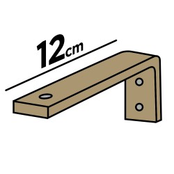 Suporte de fixação parede simples 12cm bege para a calha modelo Oculta ou 5000  % +10% 