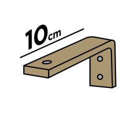 Suporte de fixação parede simples 10cm bege para a calha modelo Oculta ou 5000  % +10% 