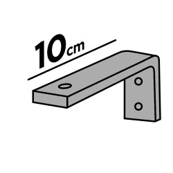 Suporte de fixação parede simples 10cm cinza para a calha modelo Oculta ou 5000  % +10% 