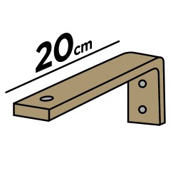 Suporte de fixação parede simples 20cm bege para a calha modelo Oculta ou 5000  % +10% 